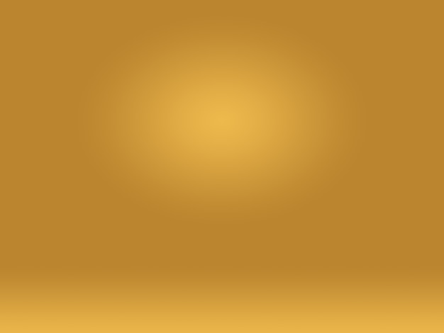 Abstract Luxury Gold gradiente giallo parete studio, bene utilizzare come sfondo, layout, banner e presentazione del prodotto.