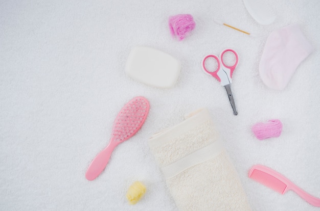 Accessori da bagno rosa piatti per bambino