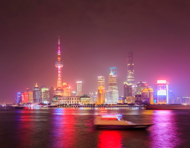 Acqua del paesaggio del centro di Shanghai della Cina