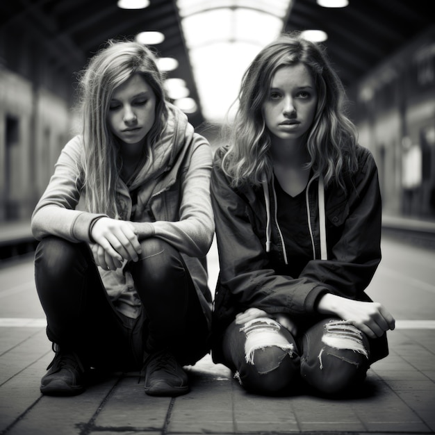 Adolescenti che soffrono di sbornia.
