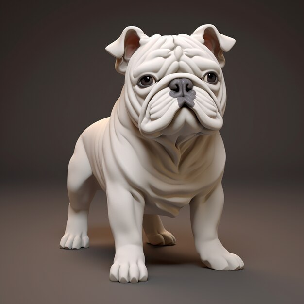 Adorabile bulldog in studio