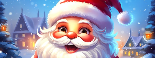adorabile ritratto di Babbo Natale immagine generata dall'IA