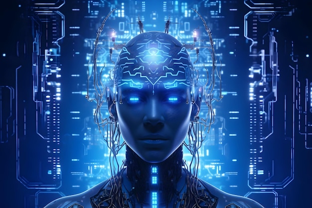 ai background della tecnologia umana