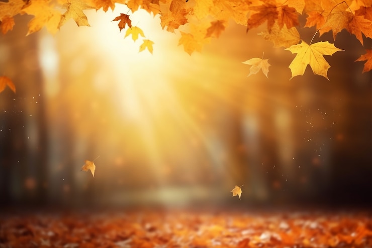 Foto gratuito ai generato foglie di caduta immagine