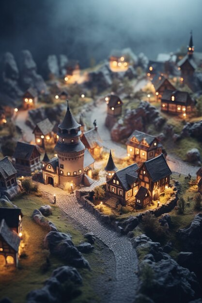 Ai ha generato città fantasy medievali