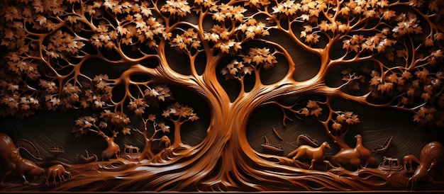 Albero dei bonsai in vaso sulla tavola di legno
