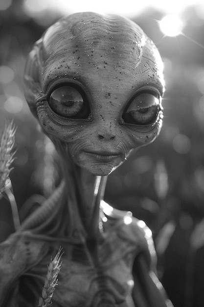 Alien monocromatico a colpo medio