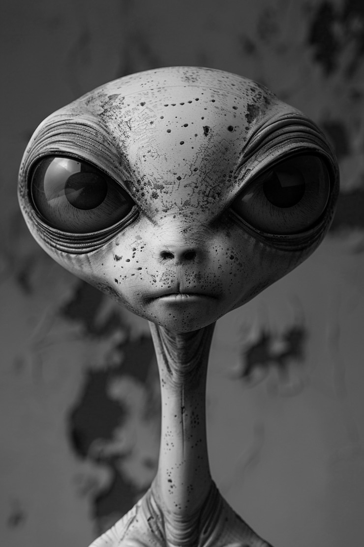 Foto gratuito alien monocromatico a colpo medio