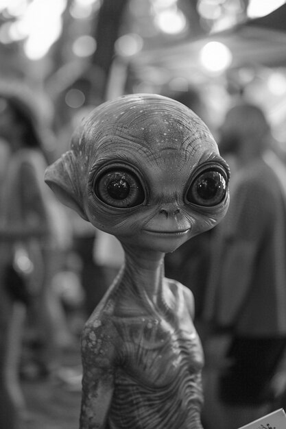 Alien monocromatico a colpo medio