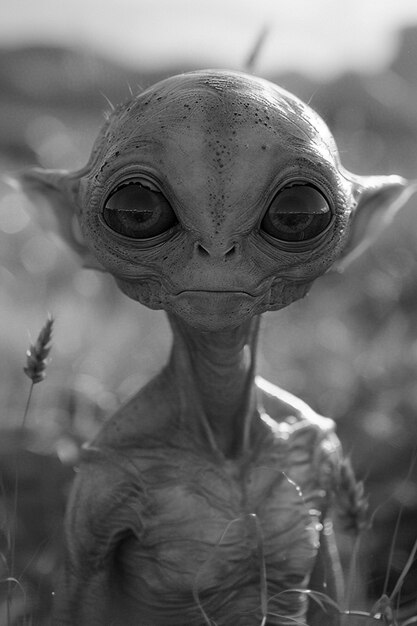 Alien monocromatico a colpo medio