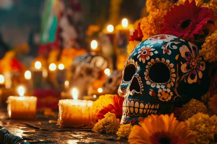 Foto gratuito altare per la celebrazione del giorno dei morti