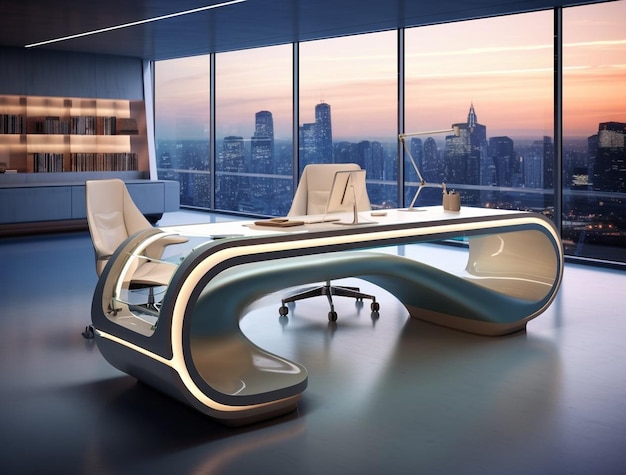 Ambiente imprenditoriale futuristico