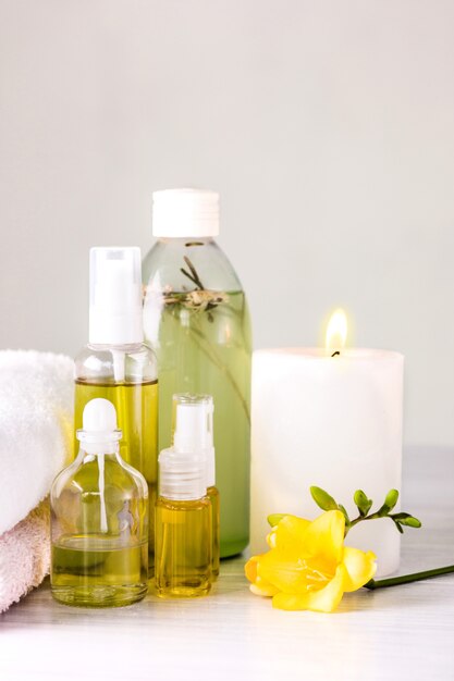 Ambiente termale con olio aromatico, stile vintage