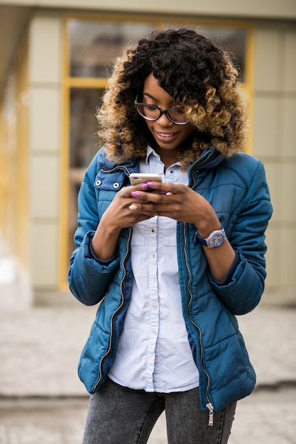 Americano, bellezza, africano, afro, adulto