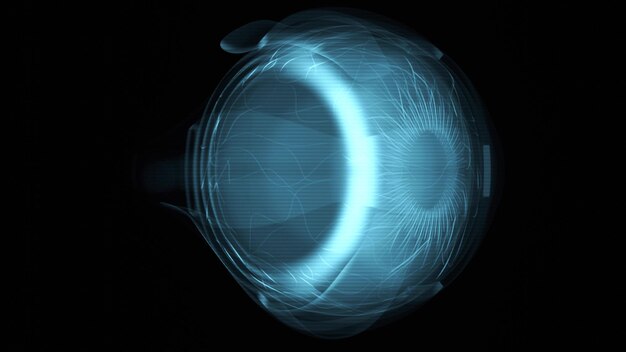 Anatomia astratta dell'occhio dei raggi X 3D