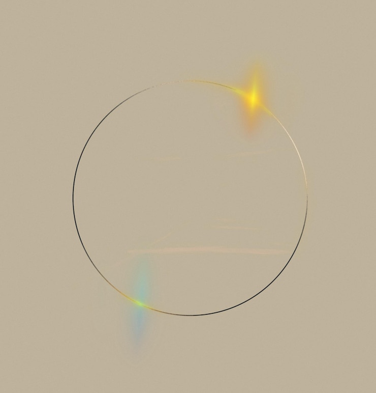 Foto gratuito anello d'oro con luci brillanti