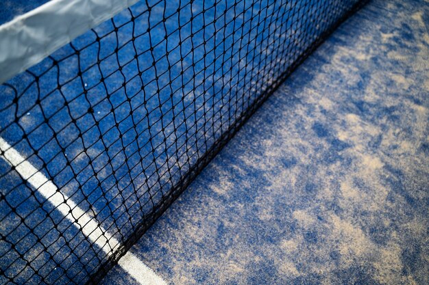 Angolo alto del campo di paddle tennis