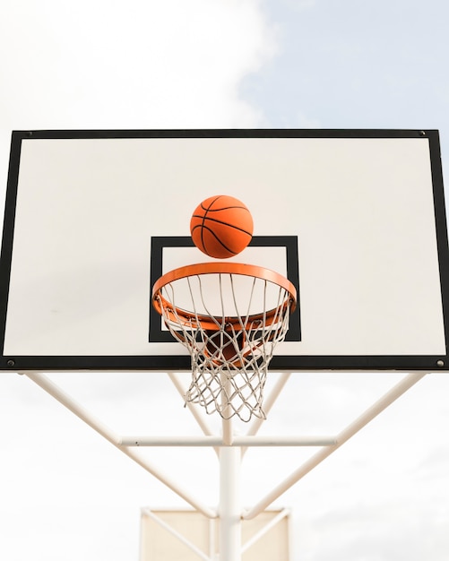 Angolo basso del canestro da basket