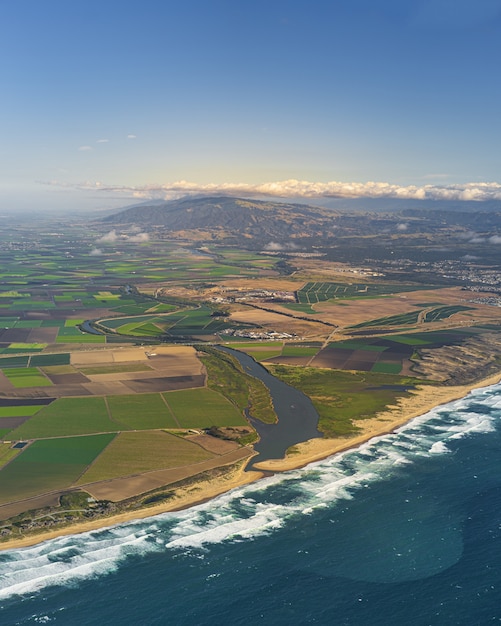 Antenna verticale di Salinas Valley in California, Stati Uniti