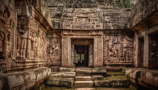 Antiche rovine di Angkor un capolavoro spirituale generato dall'IA