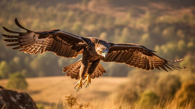 Aquila che vola nel cielo