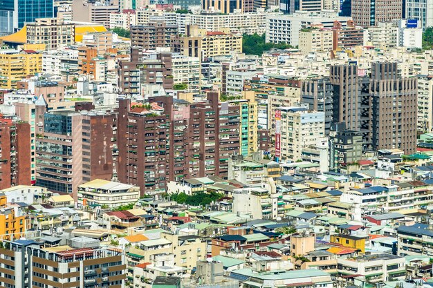 Architettura che costruisce esteriore nella città di Taipeh in Taiwan