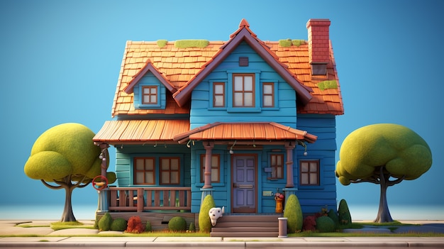 Architettura degli edifici delle case dei cartoni animati