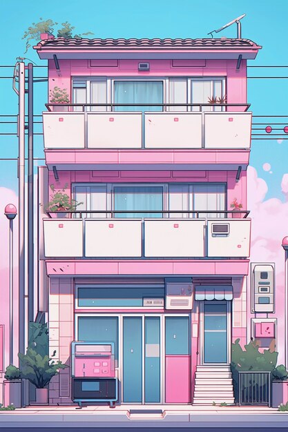 Architettura delle case in stile anime