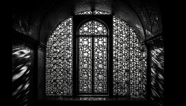 Architettura gotica vetro macchiato spiritualità antica preghiera generata da AI