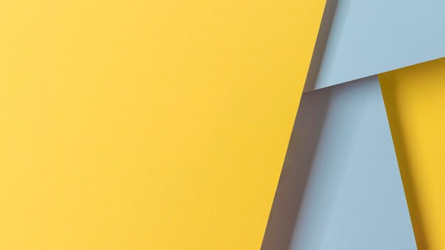 Armadietti copia-spazio giallo e blu