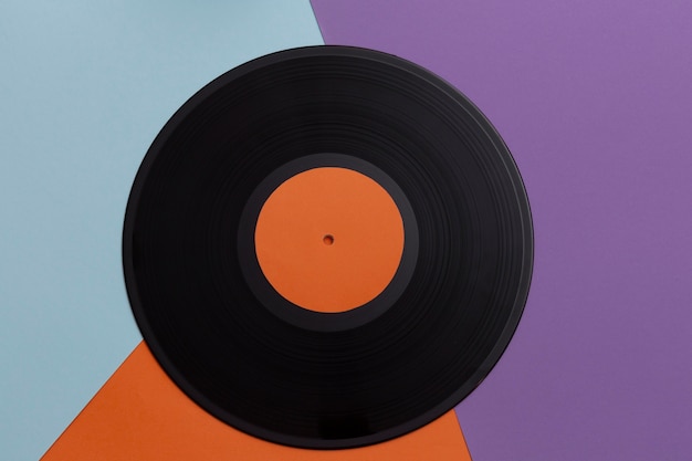 Arrangiamento dei dischi in vinile dall'alto