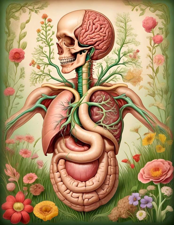 Foto gratuito art digitale illustrazione di organi umani