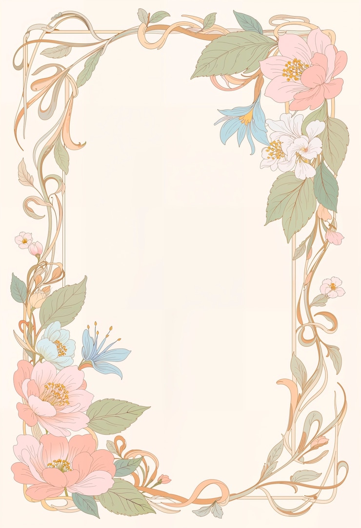 Foto gratuito art nouveau bellissimi fiori