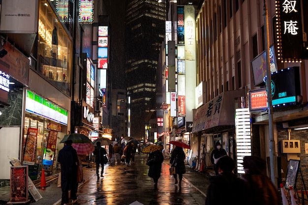 Aspetti del paesaggio urbano della città di Tokyo durante il giorno