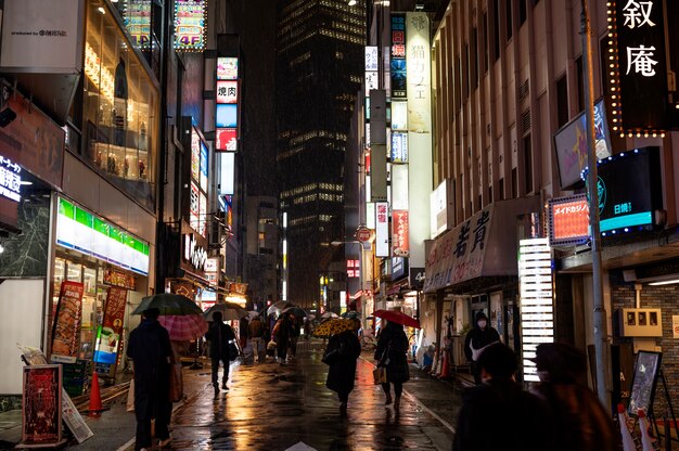 Aspetti del paesaggio urbano della città di Tokyo durante il giorno