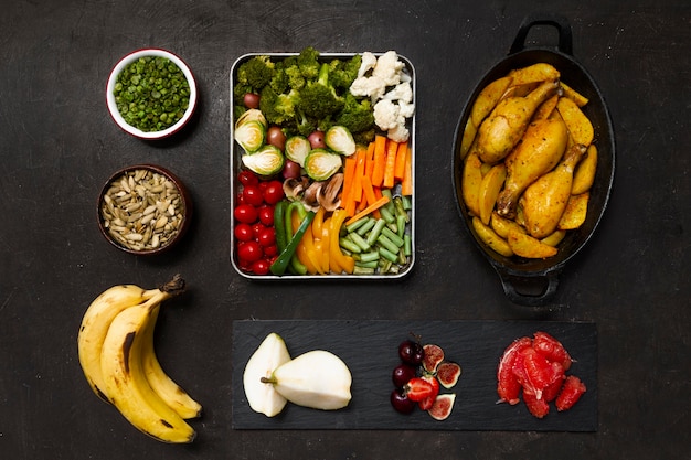 Assortimento di alimenti a dieta flessitaria