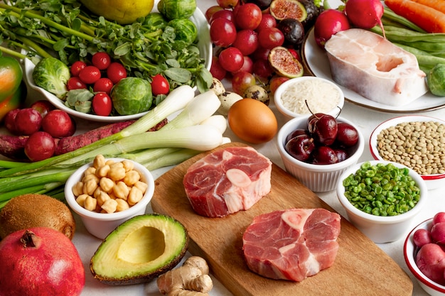 Assortimento di alimenti a dieta flessitaria