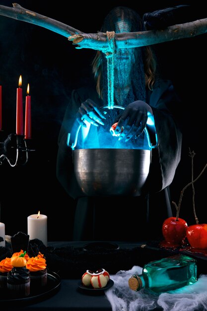 Assortimento di cibo per feste di Halloween