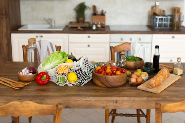 Assortimento di diversi ingredienti deliziosi