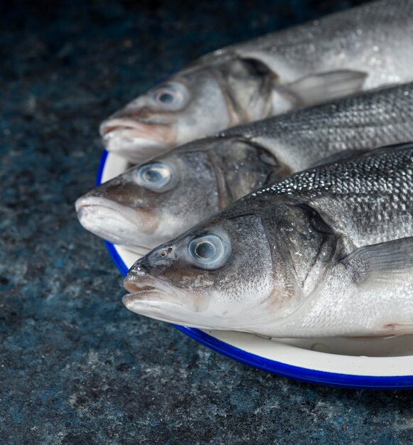 Assortimento di pesce crudo per cucinare