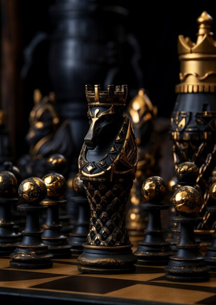 Assortimento di pezzi degli scacchi di lusso