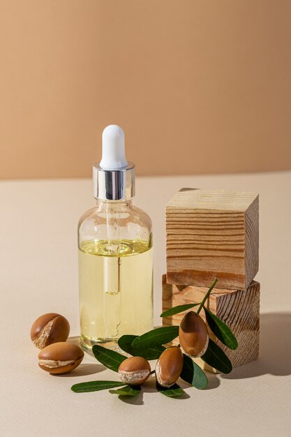 Assortimento di prodotti argan vista frontale