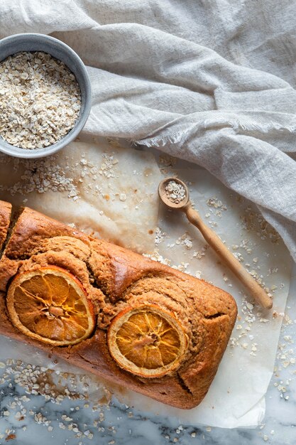 Assortimento di ricette salutari con le arance