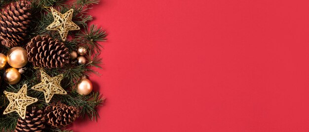 Assortimento natalizio festivo con copia spazio