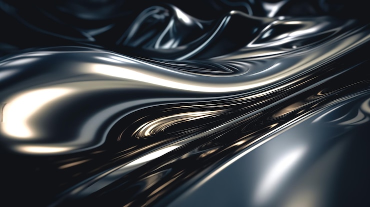 Foto gratuito astratto sfondo scuro con voluminose linee morbide generative ai