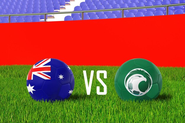 Australia VS Arabia Saudita nello stadio