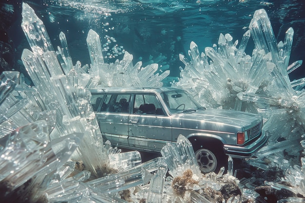 Auto fuoristrada in una scena di fantasia