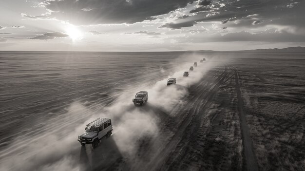 Auto fuoristrada nel deserto