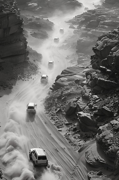 Auto fuoristrada nel deserto