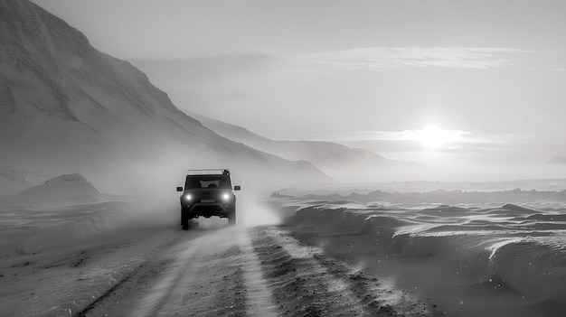 Auto fuoristrada nel deserto